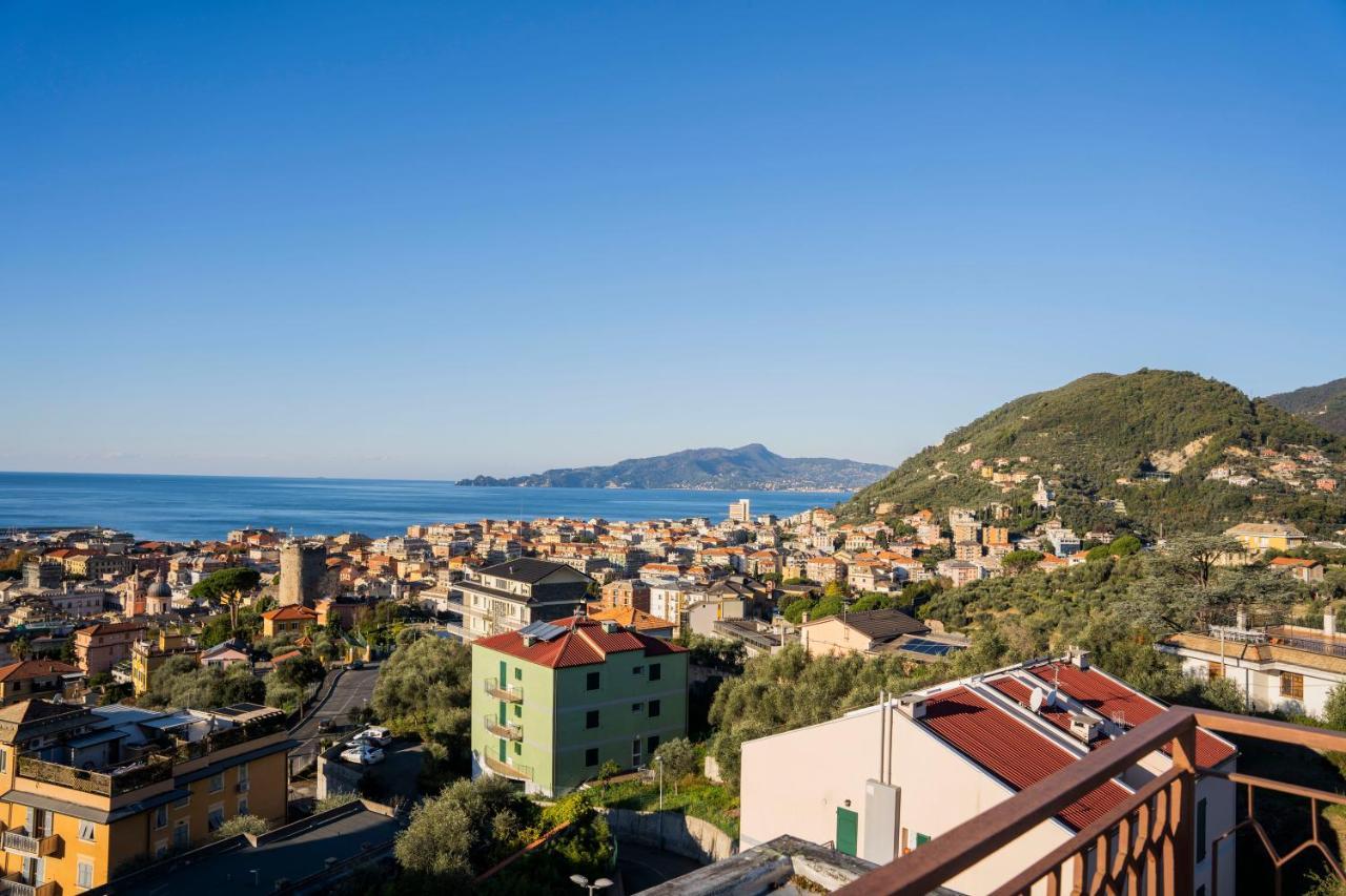 093 - Casa Panorama, Vista Mare E Vista Portofino, 500 Metri Centro Di Chiavari, Posto Auto Gratis Incluso Apartment Luaran gambar