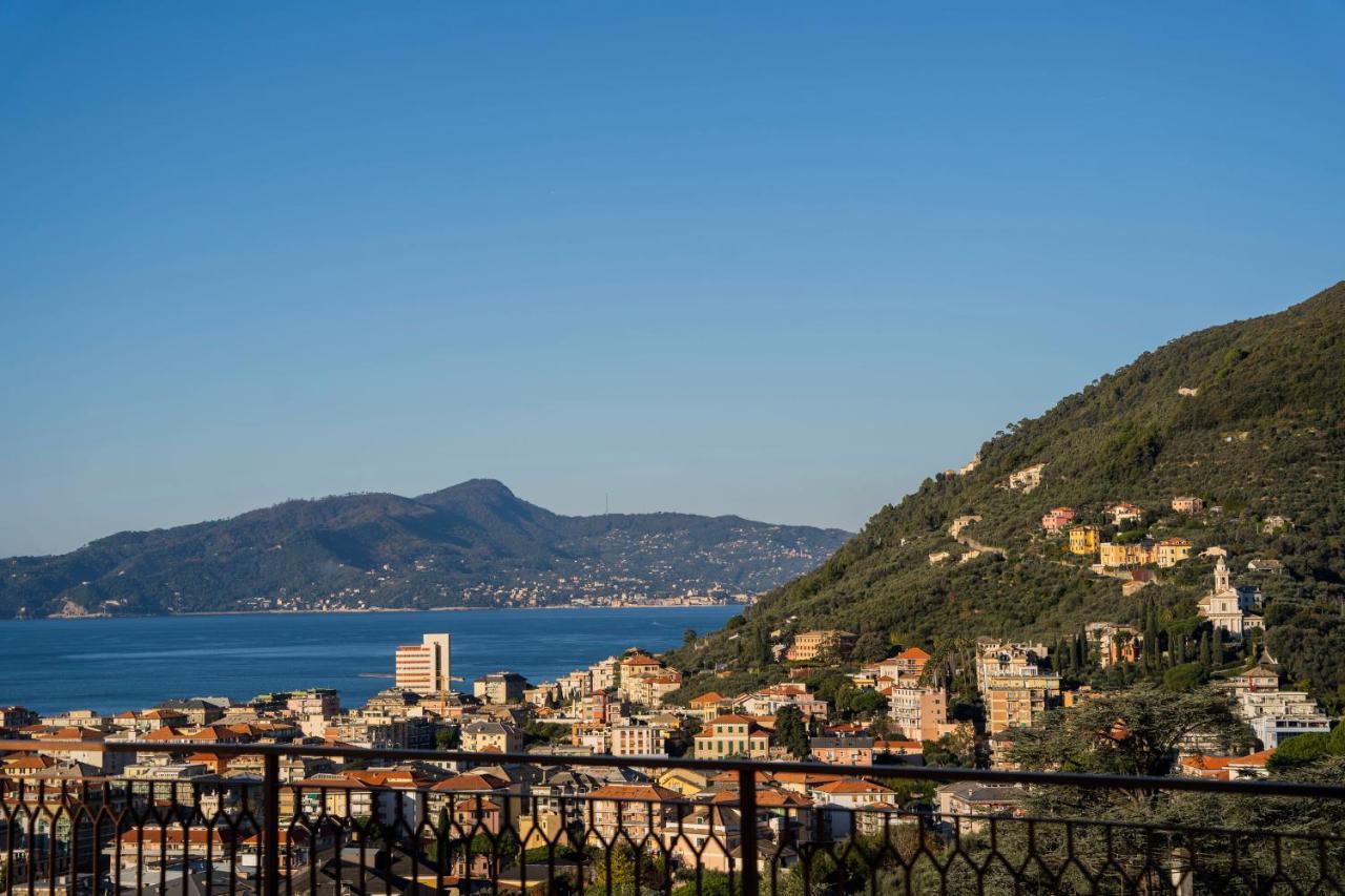 093 - Casa Panorama, Vista Mare E Vista Portofino, 500 Metri Centro Di Chiavari, Posto Auto Gratis Incluso Apartment Luaran gambar