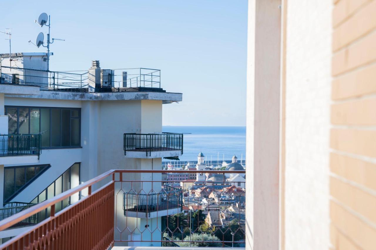 093 - Casa Panorama, Vista Mare E Vista Portofino, 500 Metri Centro Di Chiavari, Posto Auto Gratis Incluso Apartment Luaran gambar