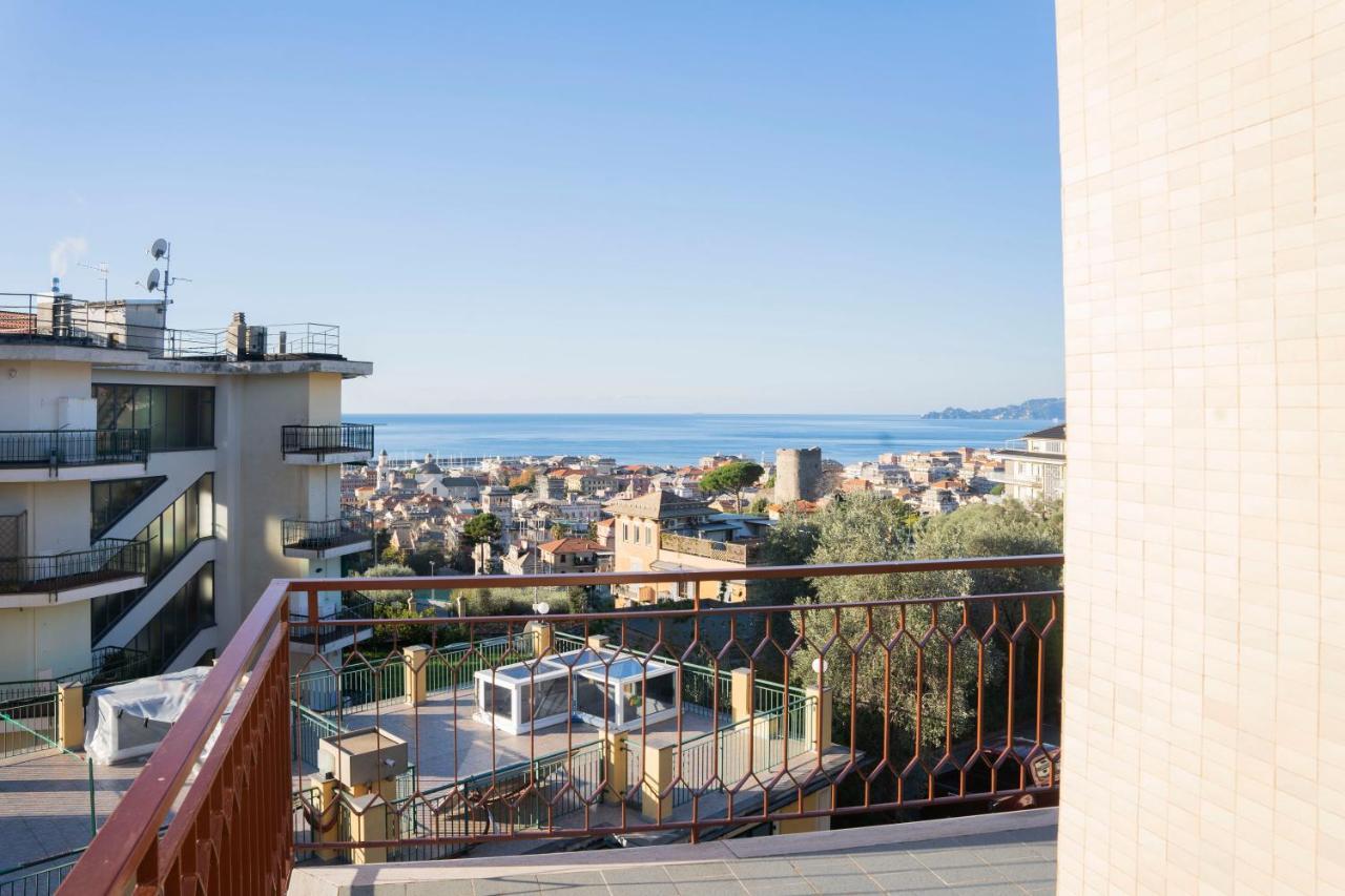 093 - Casa Panorama, Vista Mare E Vista Portofino, 500 Metri Centro Di Chiavari, Posto Auto Gratis Incluso Apartment Luaran gambar